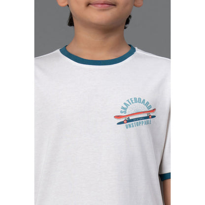 RedTape Unisex Kids T-Shirt- Best in Comfort| Cotton| White Colour| Round Neck| Regular Look